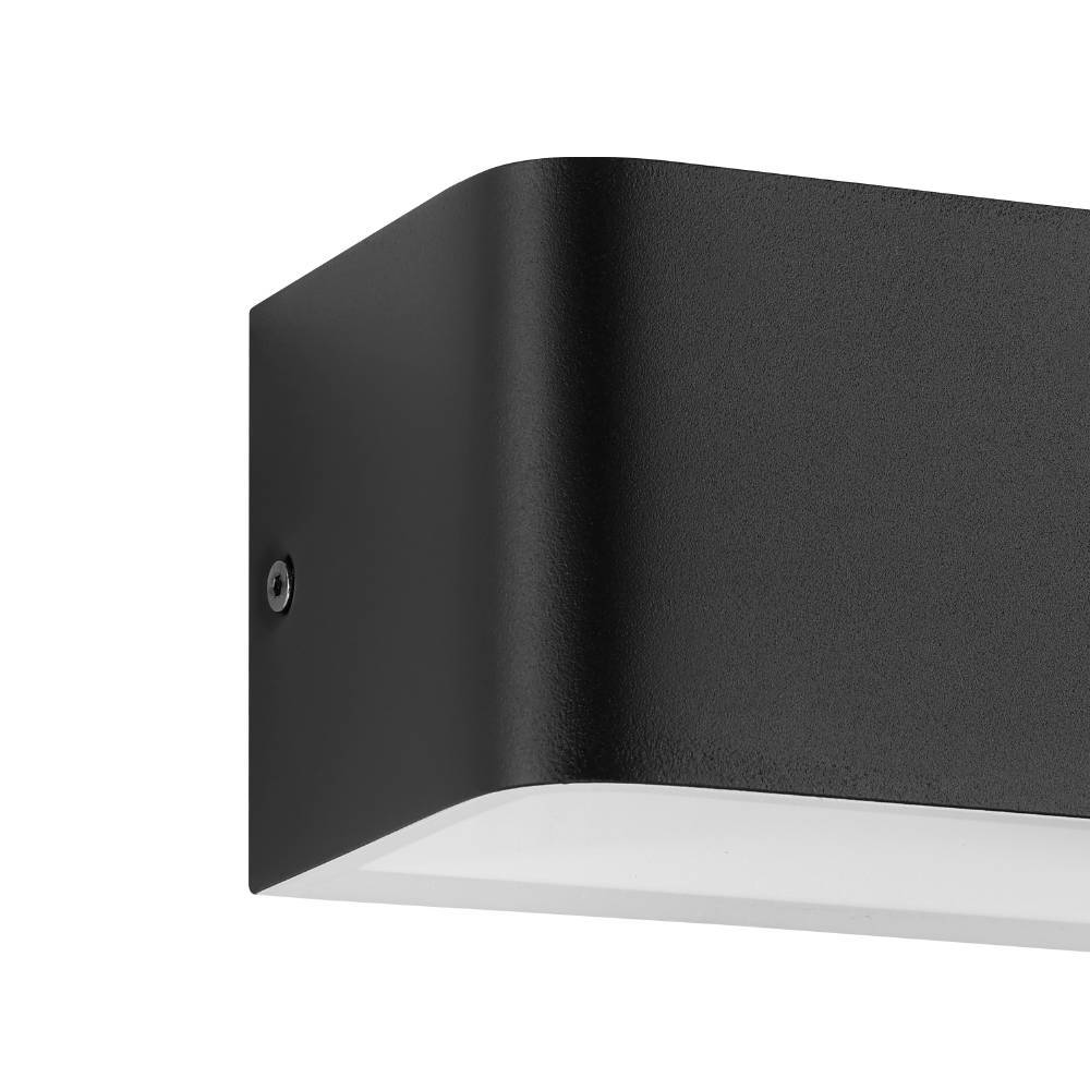 Sania 13cm Negro lámpara de pared De Eglo - Esta moderna l&aacute;mpara de pared en color negro ofrece un dise&ntilde;o minimalista y elegante que se adapta perfectamente a la mayor&iacute;a de estilos de interiores.