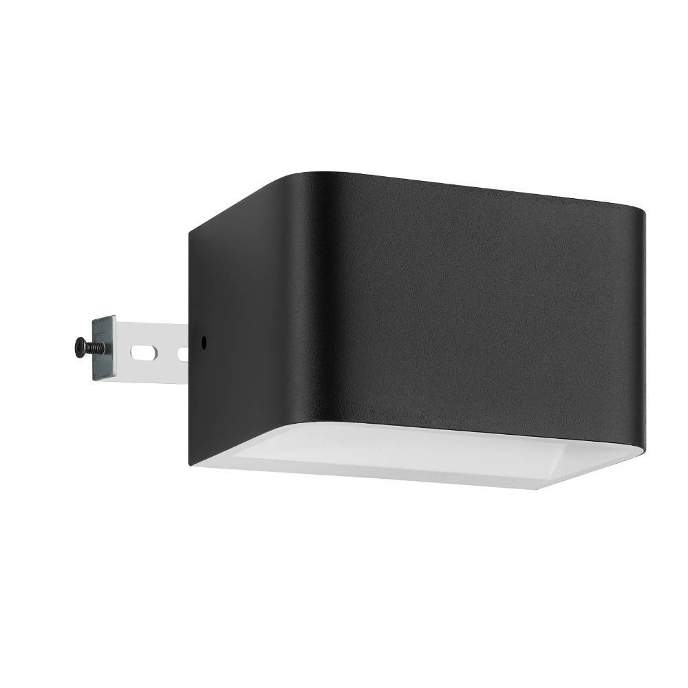 Sania 13cm Negro lámpara de pared De Eglo - Esta moderna l&aacute;mpara de pared en color negro ofrece un dise&ntilde;o minimalista y elegante que se adapta perfectamente a la mayor&iacute;a de estilos de interiores.