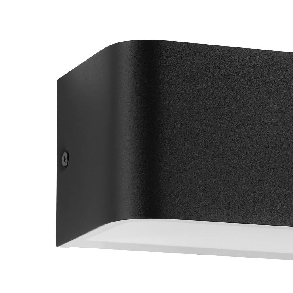 Sania 20cm Negro lámpara de pared De Eglo - Esta moderna l&aacute;mpara de pared en color negro ofrece un dise&ntilde;o minimalista y elegante que se adapta perfectamente a la mayor&iacute;a de estilos de interiores.