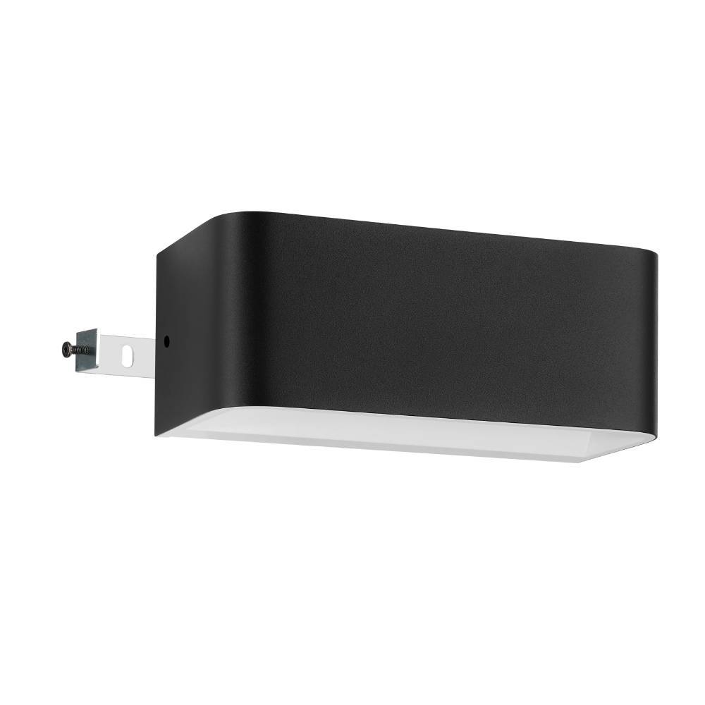 Sania 20cm Negro lámpara de pared De Eglo - Esta moderna l&aacute;mpara de pared en color negro ofrece un dise&ntilde;o minimalista y elegante que se adapta perfectamente a la mayor&iacute;a de estilos de interiores.