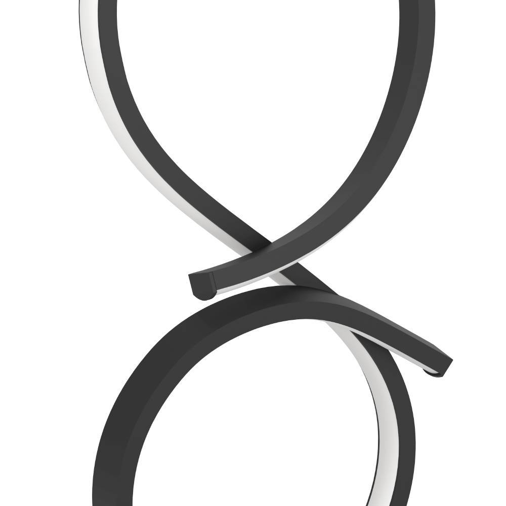 Serpins 40cm Negro lámpara de mesa De Eglo - El dise&ntilde;o minimalista y futurista de la l&aacute;mpara la convierte en una adici&oacute;n elegante a cualquier hogar moderno, mientras que su tecnolog&iacute;a LED de bajo consumo la convierte en una opci&oacute;n sustentable.