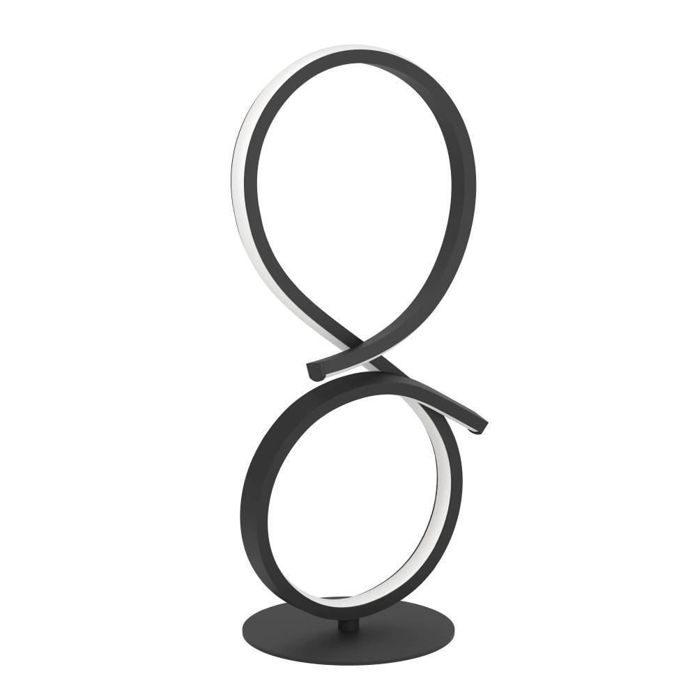 Serpins 40cm Negro lámpara de mesa De Eglo - El dise&ntilde;o minimalista y futurista de la l&aacute;mpara la convierte en una adici&oacute;n elegante a cualquier hogar moderno, mientras que su tecnolog&iacute;a LED de bajo consumo la convierte en una opci&oacute;n sustentable.