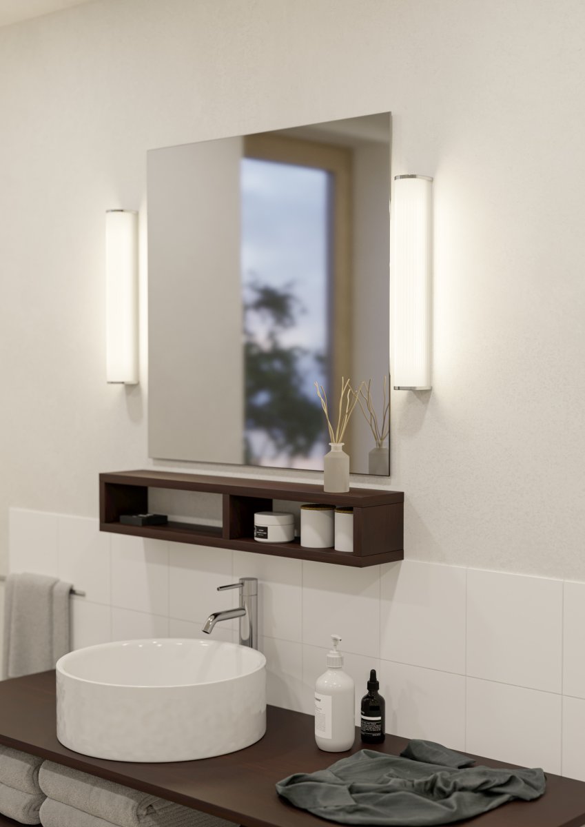 Patrovaro 35cm Blanco lámpara de baño De Eglo - Se puede cambiar fácilmente entre las tres temperaturas de color con un interruptor de pared estándar.