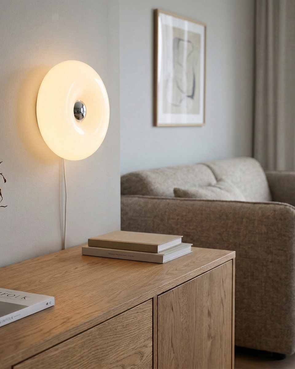 Basile 10cm Blanco lámpara de mesa De Eglo - Basile es una l&aacute;mpara decorativa de cristal blanco con detalles plateados y una forma suave y redondeada.