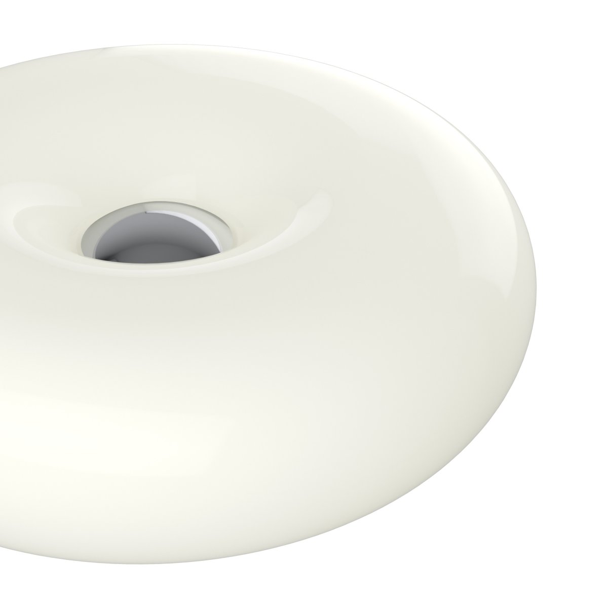 Basile 10cm Blanco lámpara de mesa De Eglo - Basile es una l&aacute;mpara decorativa de cristal blanco con detalles plateados y una forma suave y redondeada.