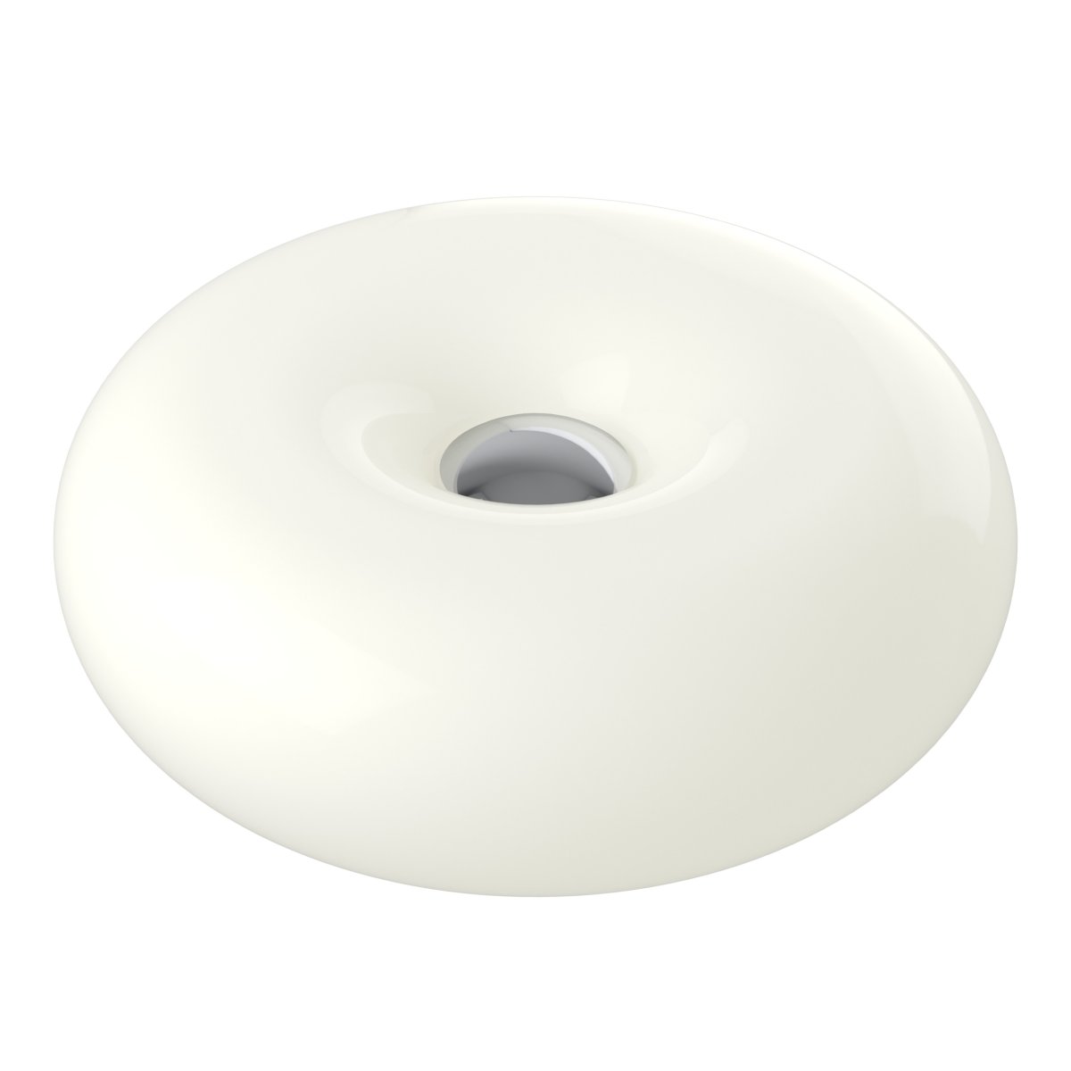 Basile 10cm Blanco lámpara de mesa De Eglo - Basile es una l&aacute;mpara decorativa de cristal blanco con detalles plateados y una forma suave y redondeada.