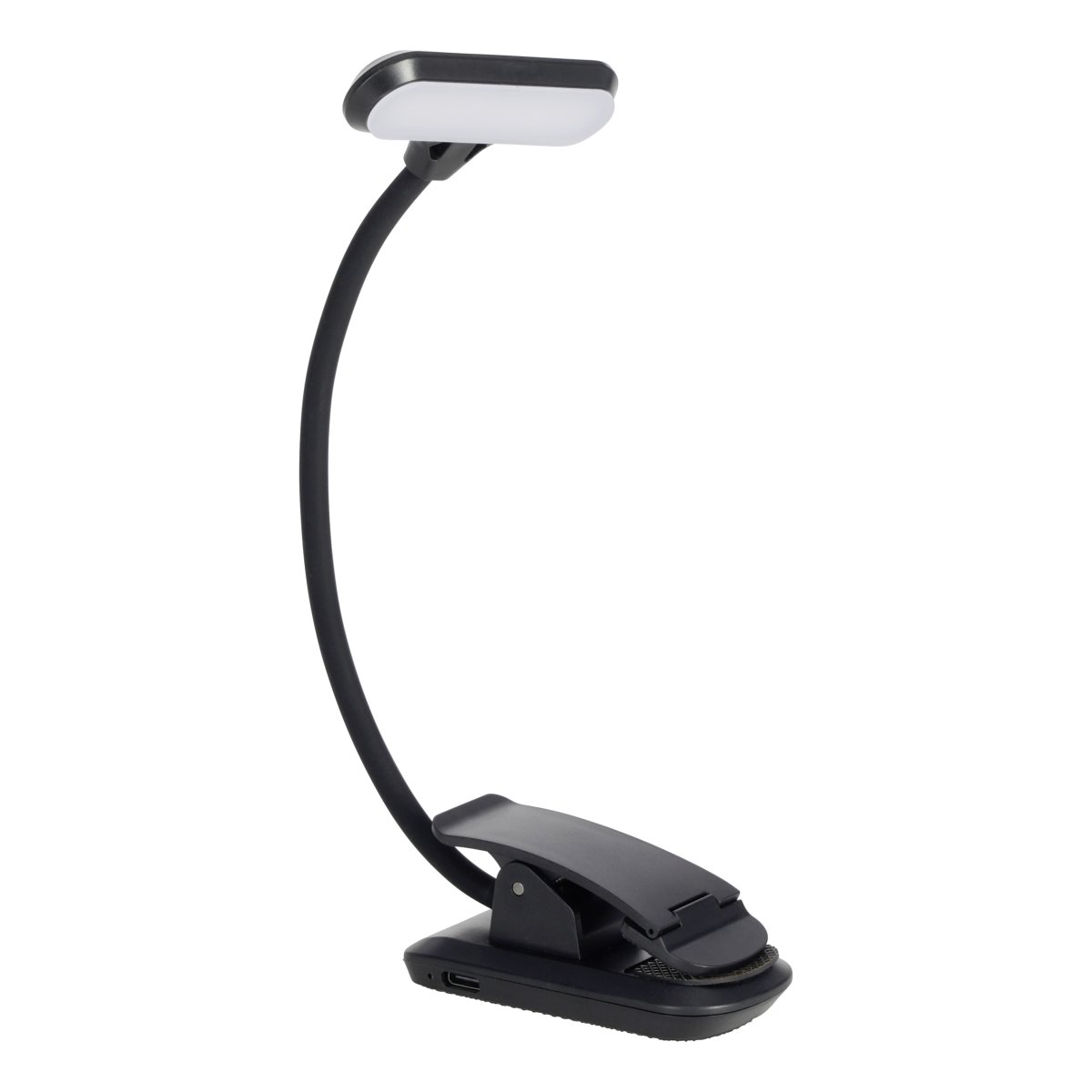 Yamenzi Negro portátil De Eglo - Yamenzi es una lámpara LED práctica y flexible con una pinza que se puede fijar a un escritorio, cabecero o estante, por ejemplo.