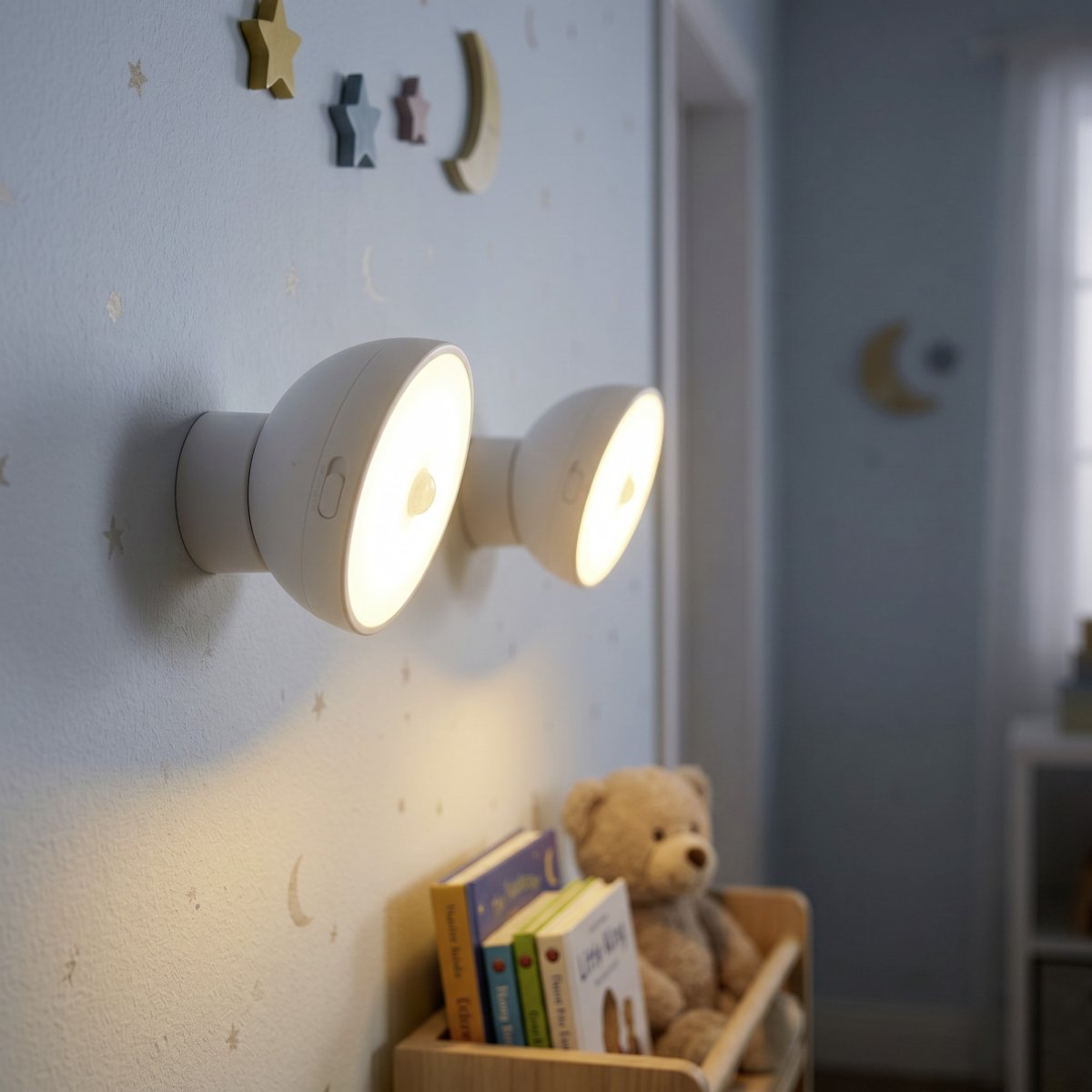 Eidani Pack De 2 Blanco lámpara infantil De Eglo - A una altura de montaje de 2 metros, el sensor detecta movimiento hasta a 3 metros de distancia y dentro de un ángulo de 120°.