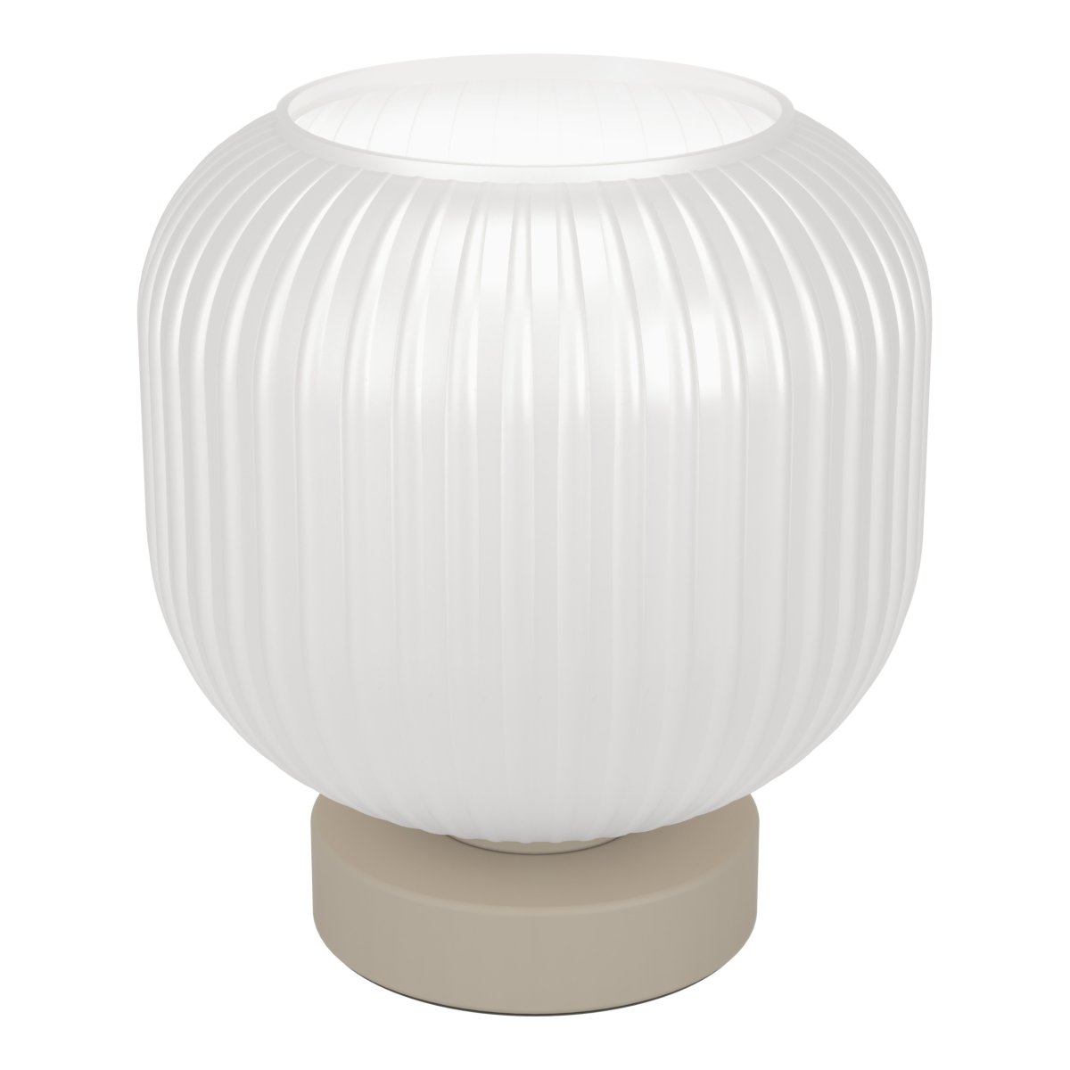 Dasmina 22cm Blanco/arena lámpara de mesa De Eglo - Gracias a su combinación de colores neutros, Dasmina se adapta a diversos espacios, como una mesa auxiliar, una mesita de noche, un escritorio o junto a una ventana.