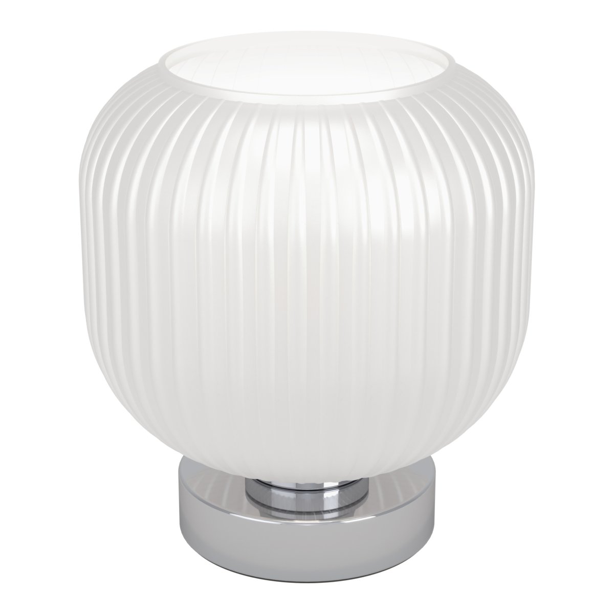 Dasmina 22cm Blanco/cromo lámpara de mesa De Eglo - Gracias a su combinación de colores neutros, Dasmina se adapta a diversos espacios, como una mesa auxiliar, una mesita de noche, un escritorio o junto a una ventana.
