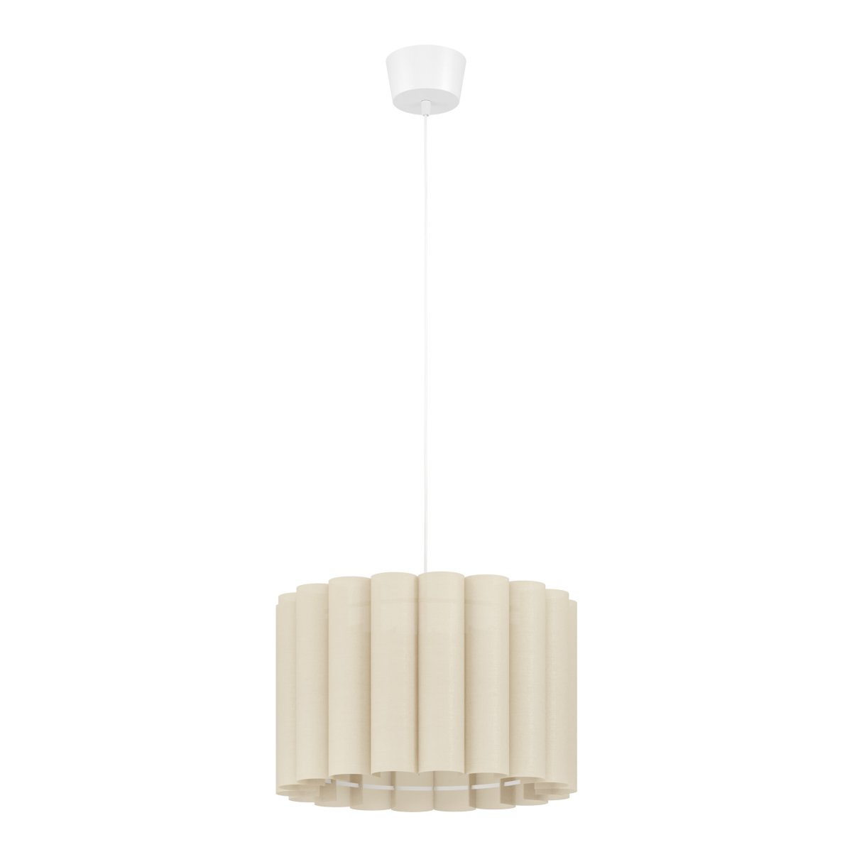 Collegrilli Ø45 Beige Lámpas de techo De Eglo - Collegrilli es una l&aacute;mpara colgante decorativa con una pantalla de tela beige que imita la textura natural del lino.