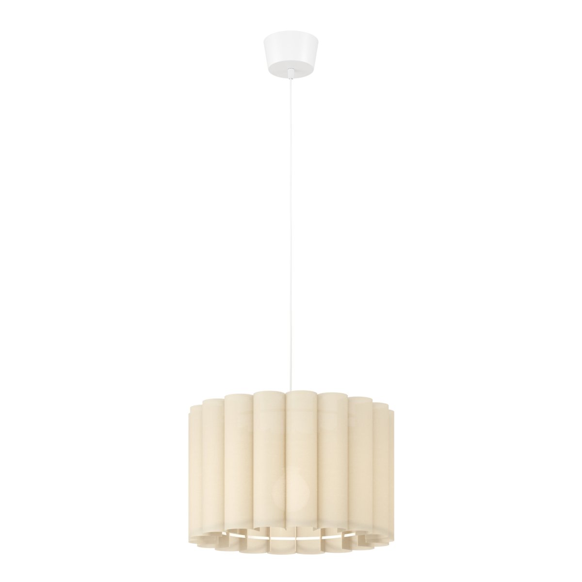 Collegrilli Ø45 Beige Lámpas de techo De Eglo - Collegrilli es una l&aacute;mpara colgante decorativa con una pantalla de tela beige que imita la textura natural del lino.