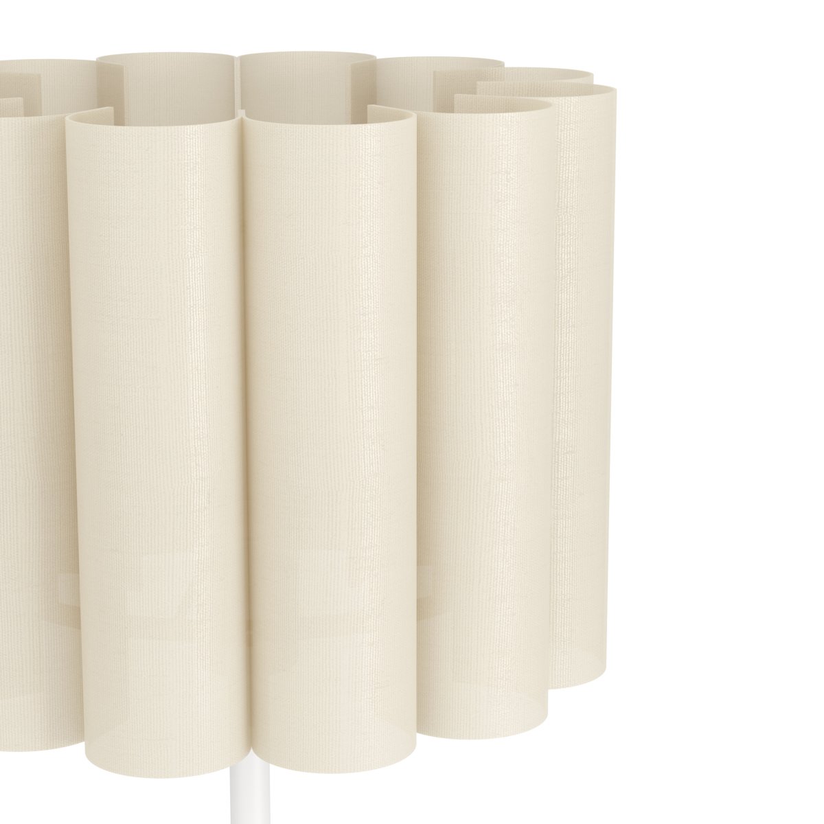 Collegrilli 23cm Beige lámpara de mesa De Eglo - La l&aacute;mpara de mesa Collegrilli destaca por su pantalla de tela beige, que imita la textura natural del lino, y una sencilla base de metal blanco.