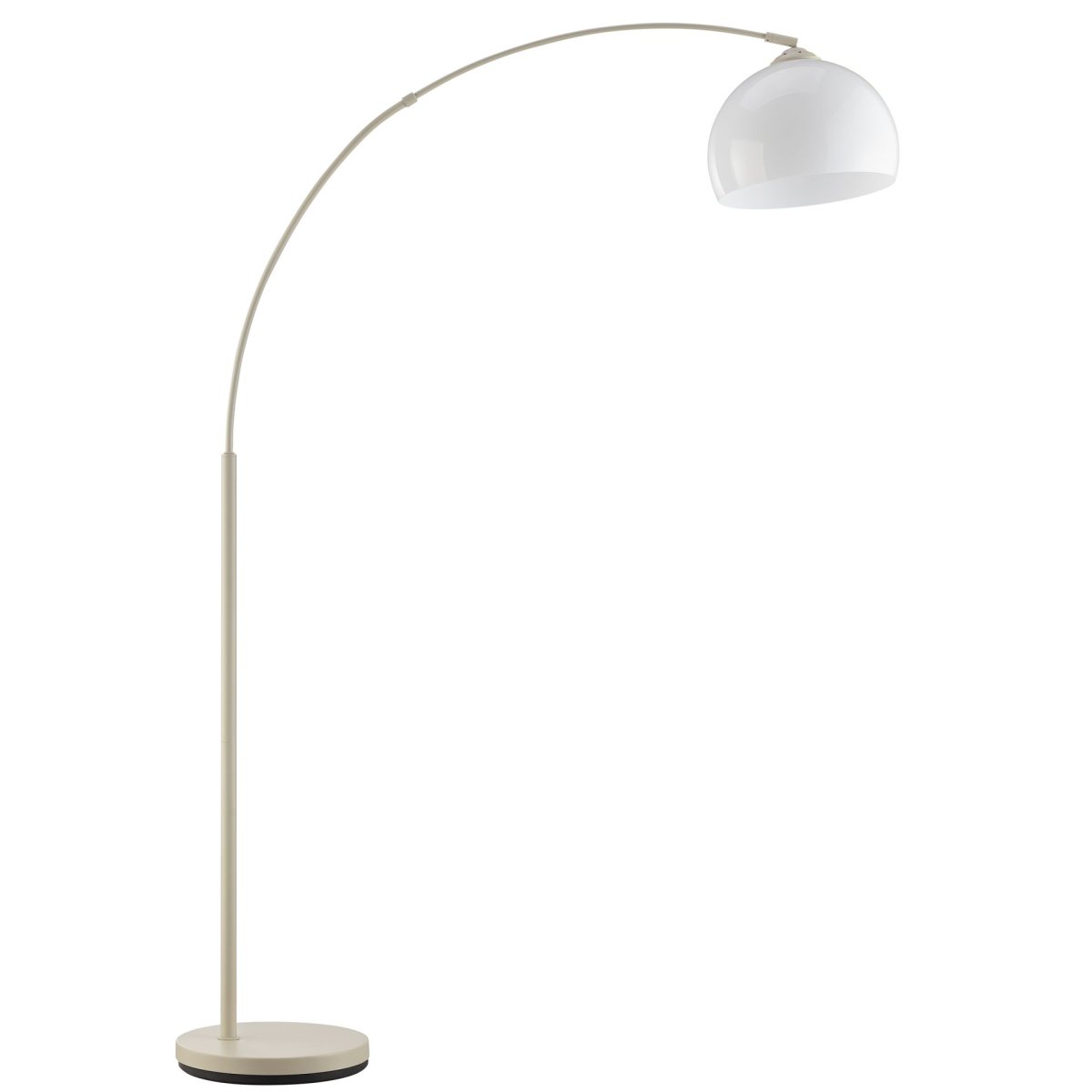 Vessa Beige lámpara de pie De Brilliant - La elegante l&aacute;mpara de pie Vessa, fabricada en metal beige con pantalla de pl&aacute;stico blanco, irradia una luz suave y elegante.