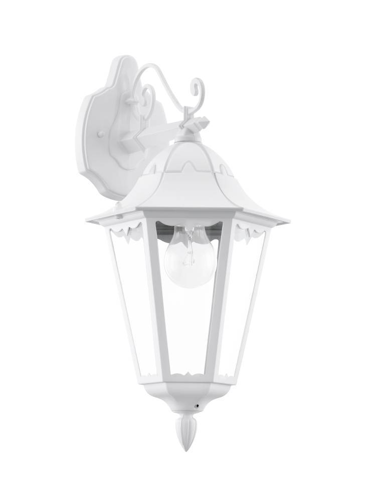 Navedo Blanco lámpara de exterior De Eglo - La pantalla transparente proporciona una luz suave y acogedora que crea un ambiente acogedor en la entrada o a lo largo de las aceras.