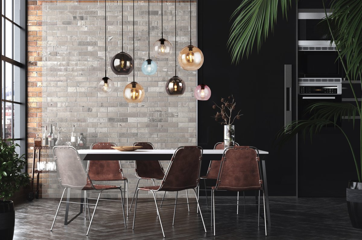 Mardi Gras 150cm Multicolor Lámpas de techo De Searchlight - La combinación de diferentes colores y la altura ajustable hacen de esta lámpara un elemento de diseño interior flexible y llamativo que añade luz y estilo.