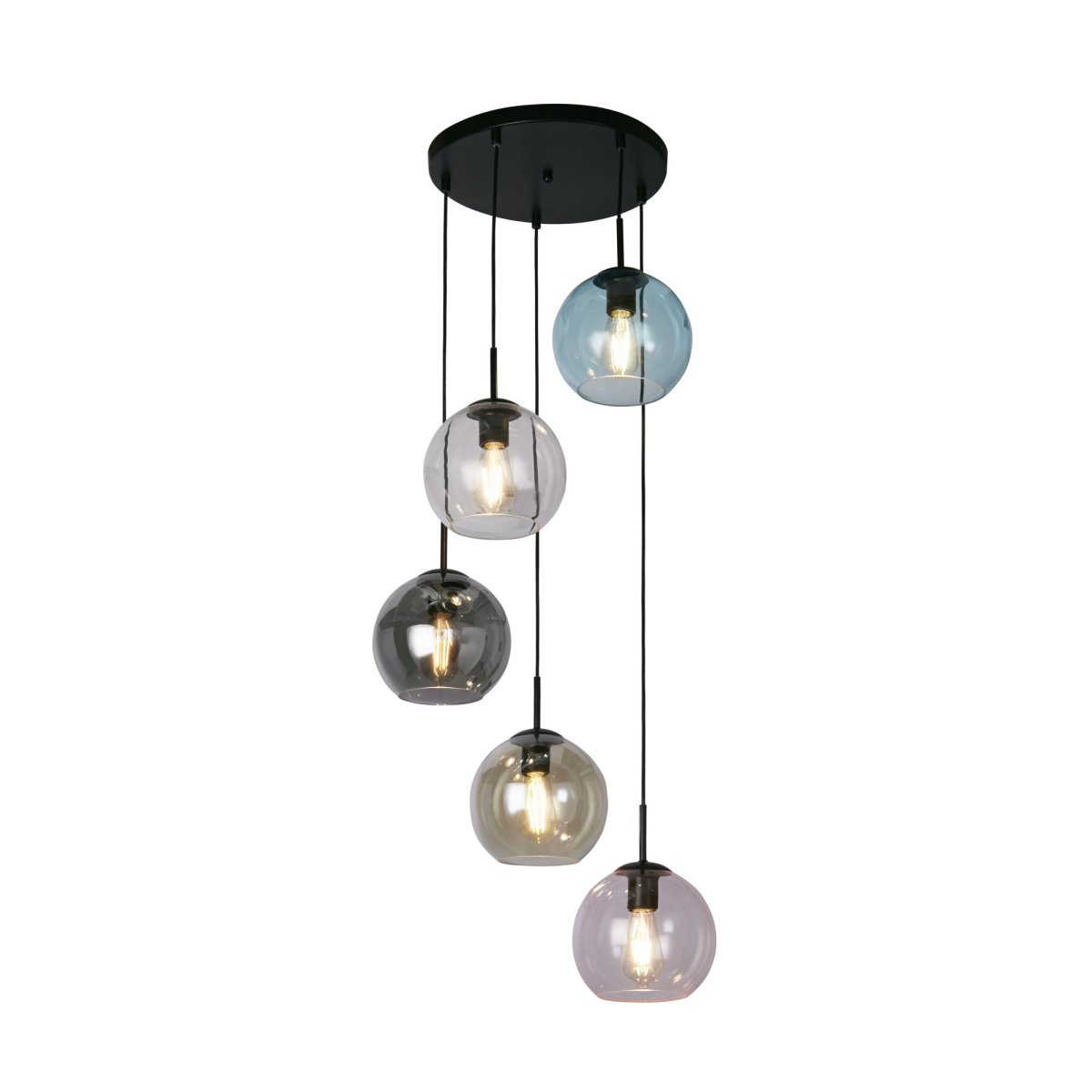 Mardi Gras Ø50 Multicolor Lámpas de techo De Searchlight - Las formas redondas proporcionan una luz suave y agradable y, al mismo tiempo, son un verdadero punto de atracción, ya sea colgadas en el pasillo, en la sala de estar o encima de una mesa de comedor.