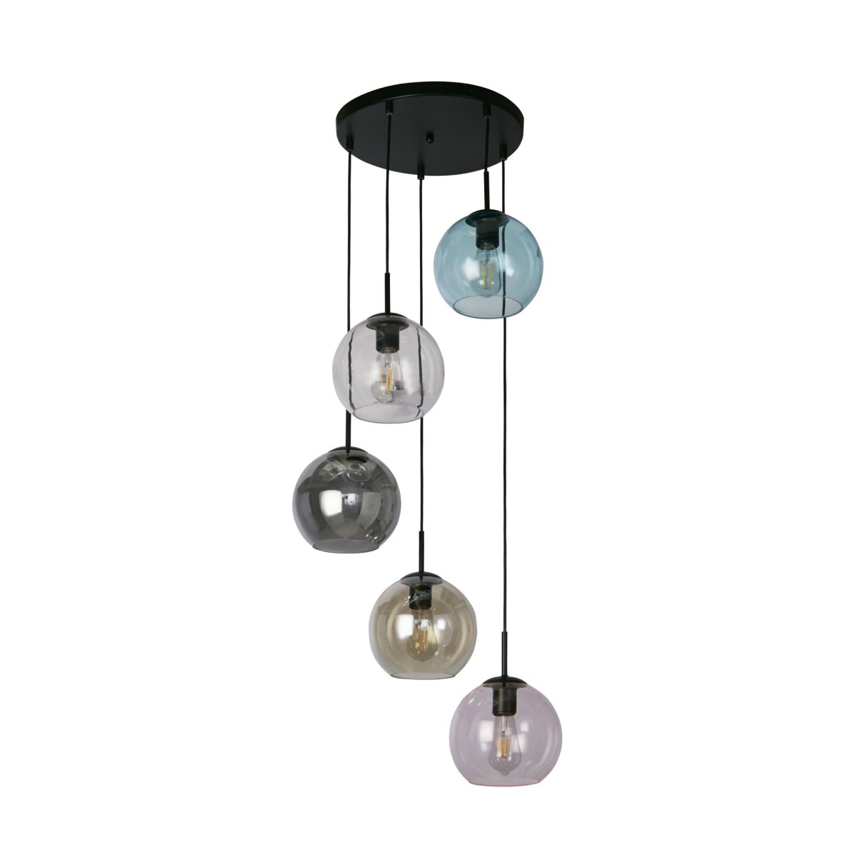 Mardi Gras Ø50 Multicolor Lámpas de techo De Searchlight - Las formas redondas proporcionan una luz suave y agradable y, al mismo tiempo, son un verdadero punto de atracción, ya sea colgadas en el pasillo, en la sala de estar o encima de una mesa de comedor.