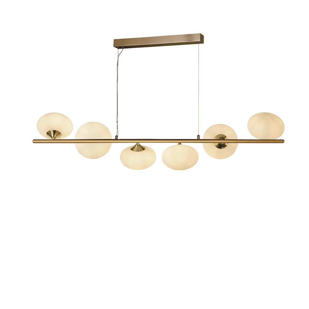 Pebble 100cm Oro Lámpas de techo De Searchlight - La l&aacute;mpara combina una forma decorativa con una iluminaci&oacute;n funcional y r&aacute;pidamente se convertir&aacute; en una de las favoritas de su hogar.