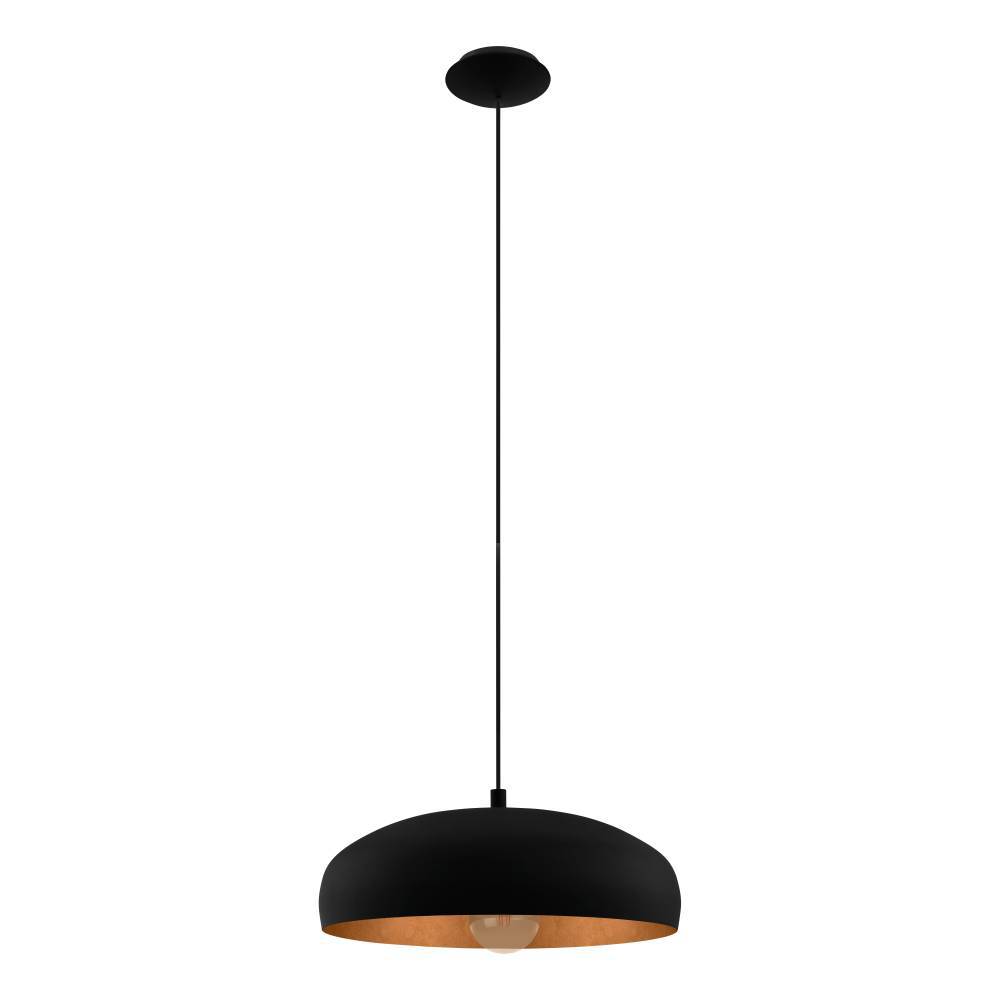 Mogano Ø40 Negro Lámpas de techo De Eglo - El dise&ntilde;o minimalista hace que la l&aacute;mpara se adapte f&aacute;cilmente a diferentes estilos de interior y es una excelente opci&oacute;n para quienes buscan una soluci&oacute;n de iluminaci&oacute;n sutil pero elegante.