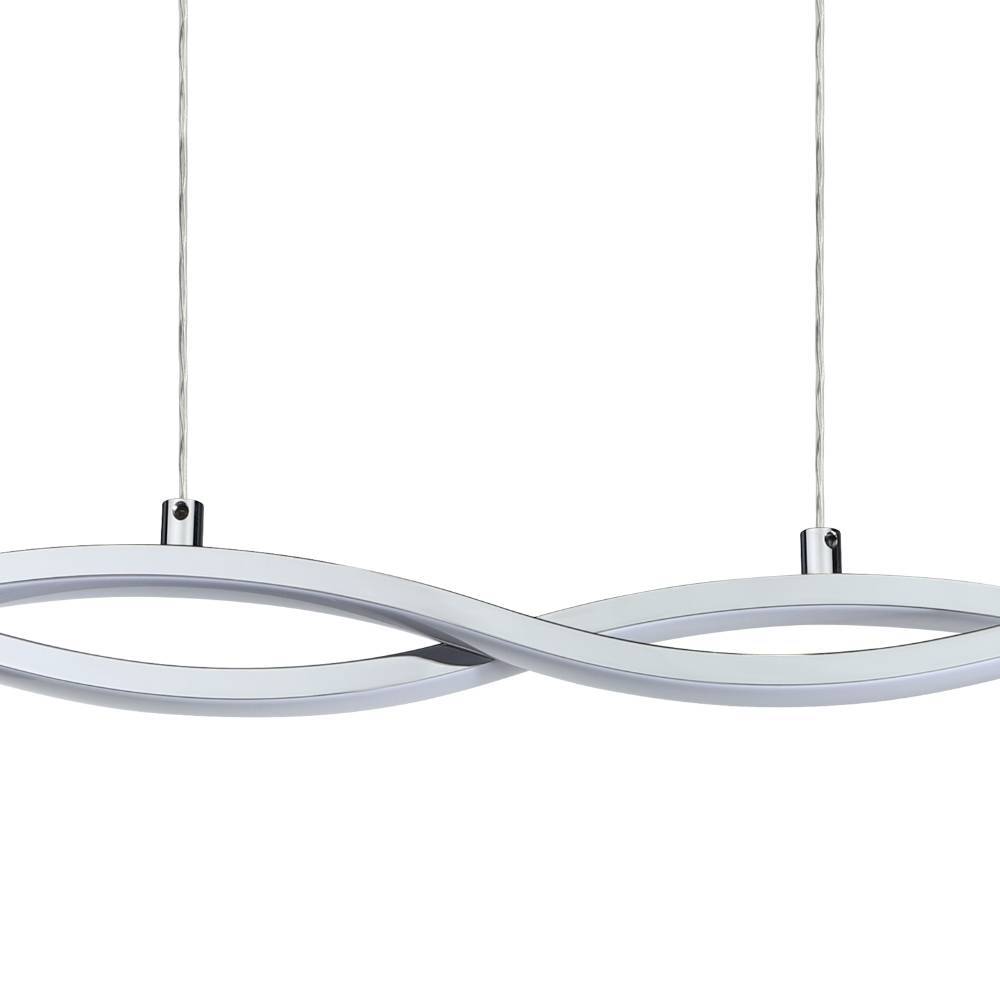 Lasana 87cm Cromo Lámpas de techo De Eglo - La lámpara encaja perfectamente encima de una mesa de comedor o en la sala de estar para crear un espacio elegante e iluminado.