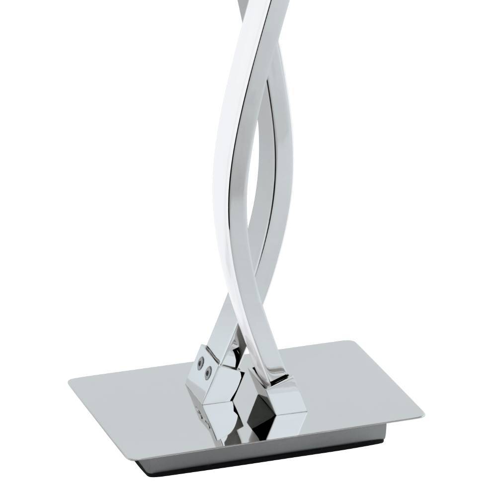 Lasana 46cm Cromo lámpara de mesa De Eglo - Esta l&aacute;mpara de mesa tiene un dise&ntilde;o moderno y elegante con luces LED en forma de onda.
