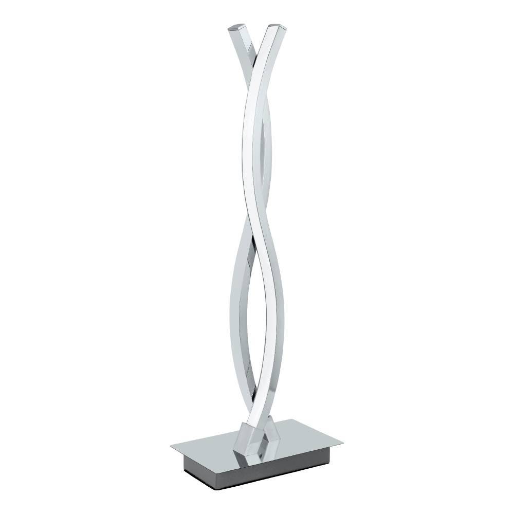 Lasana 46cm Cromo lámpara de mesa De Eglo - Esta l&aacute;mpara de mesa tiene un dise&ntilde;o moderno y elegante con luces LED en forma de onda.