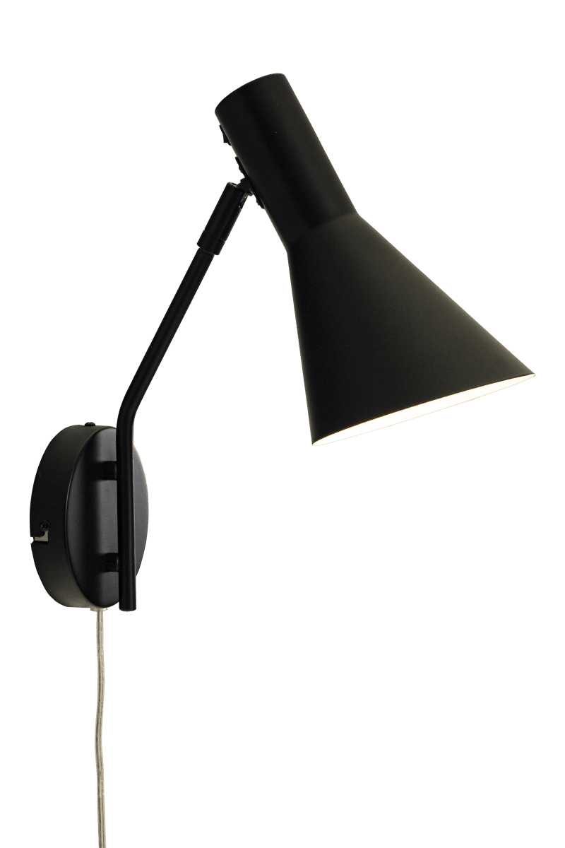 Ceres Negro lámpara de lectura De Aneta Lighting - La lámpara de pared CERES tiene un diseño elegante y atemporal con formas rectas y claras que encajan perfectamente en el hogar escandinavo.