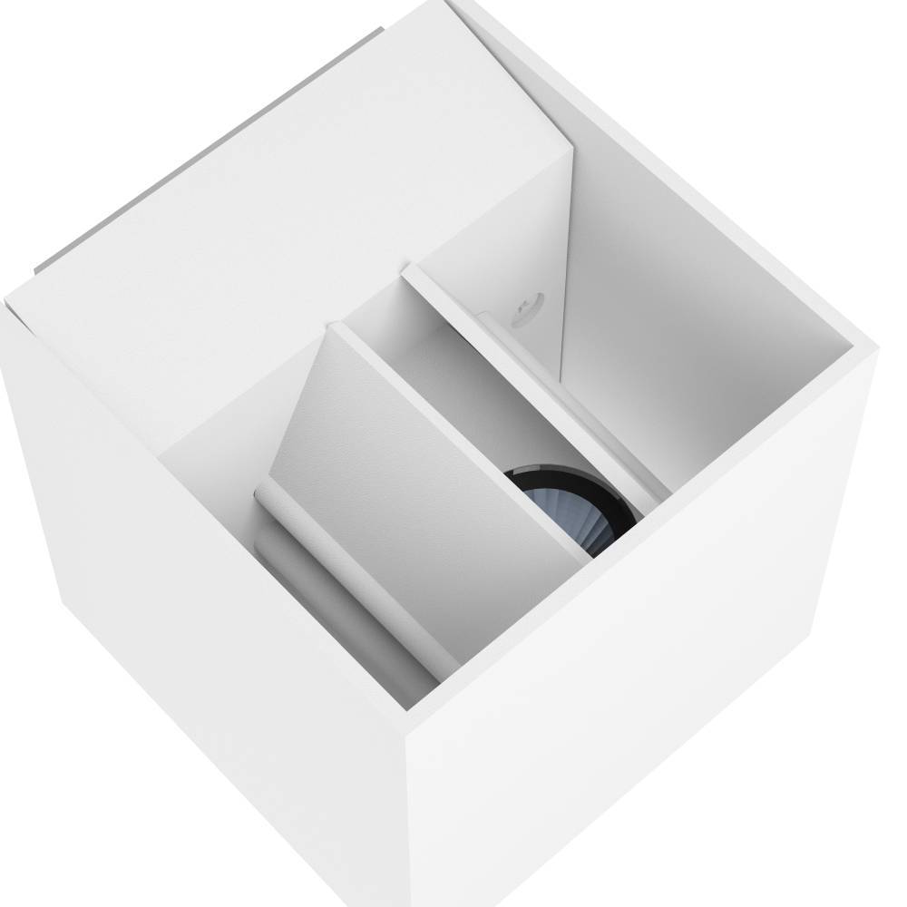 Calpino Blanco lámpara de exterior De Eglo - La l&aacute;mpara emite una luz sutil y suave hacia arriba y hacia abajo, creando un ambiente agradable en el hogar.