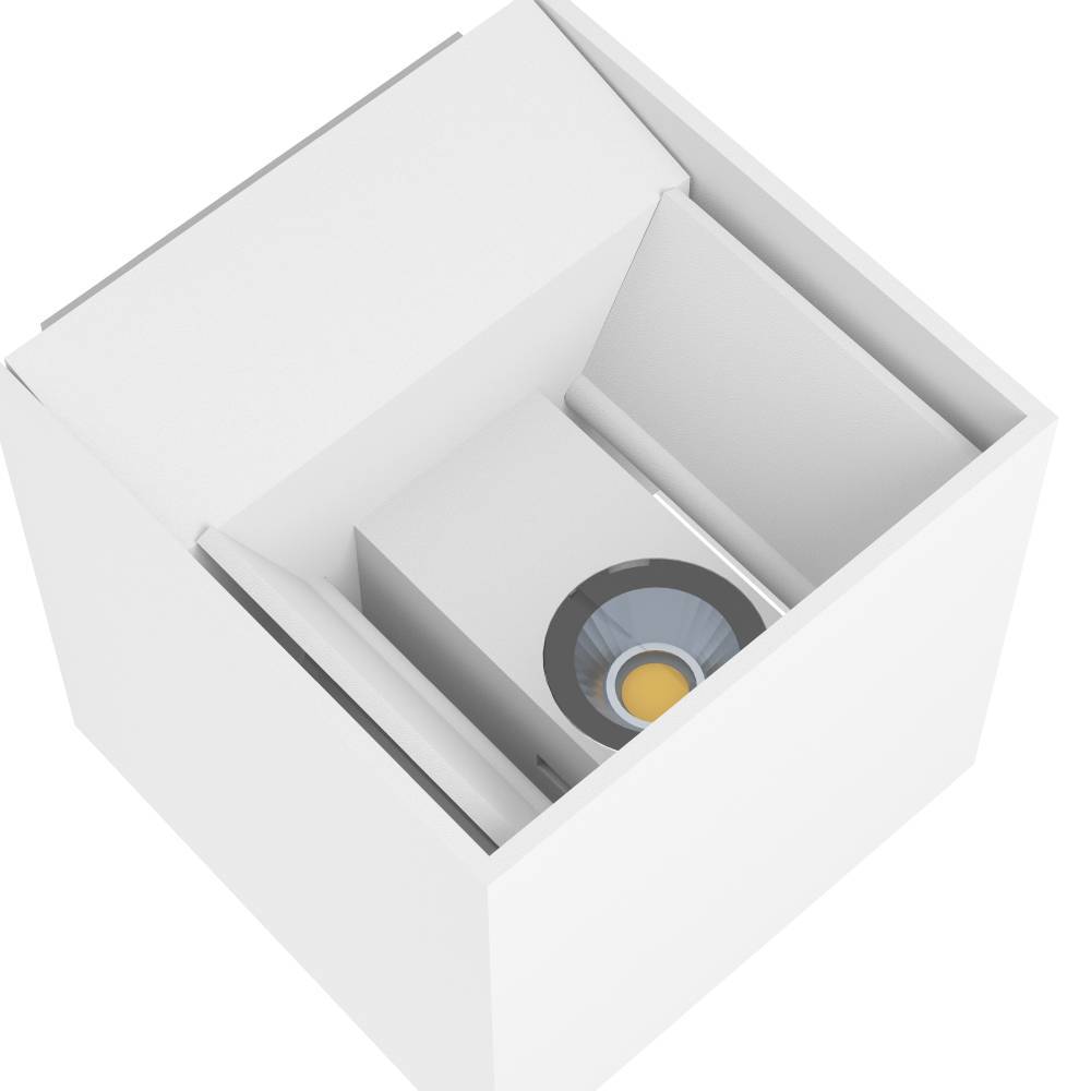 Calpino Blanco lámpara de exterior De Eglo - La l&aacute;mpara emite una luz sutil y suave hacia arriba y hacia abajo, creando un ambiente agradable en el hogar.