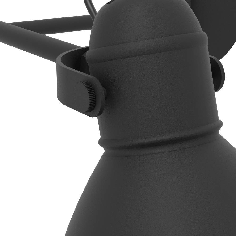 San Peri Ø15 Negro lámpara de pared De Eglo - Fácil de instalar y equipada con un práctico interruptor de encendido en el cable, esta es una solución de iluminación versátil y elegante para su hogar.