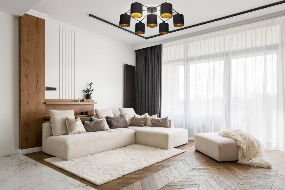 Staiti 84cm Negro plafón De Eglo - Su robusta construcción y su llamativo diseño hacen de esta lámpara un elemento central de su interior y un tema de conversación para todos los invitados.