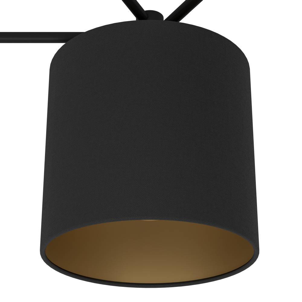 Staiti 84cm Negro plafón De Eglo - Su robusta construcción y su llamativo diseño hacen de esta lámpara un elemento central de su interior y un tema de conversación para todos los invitados.