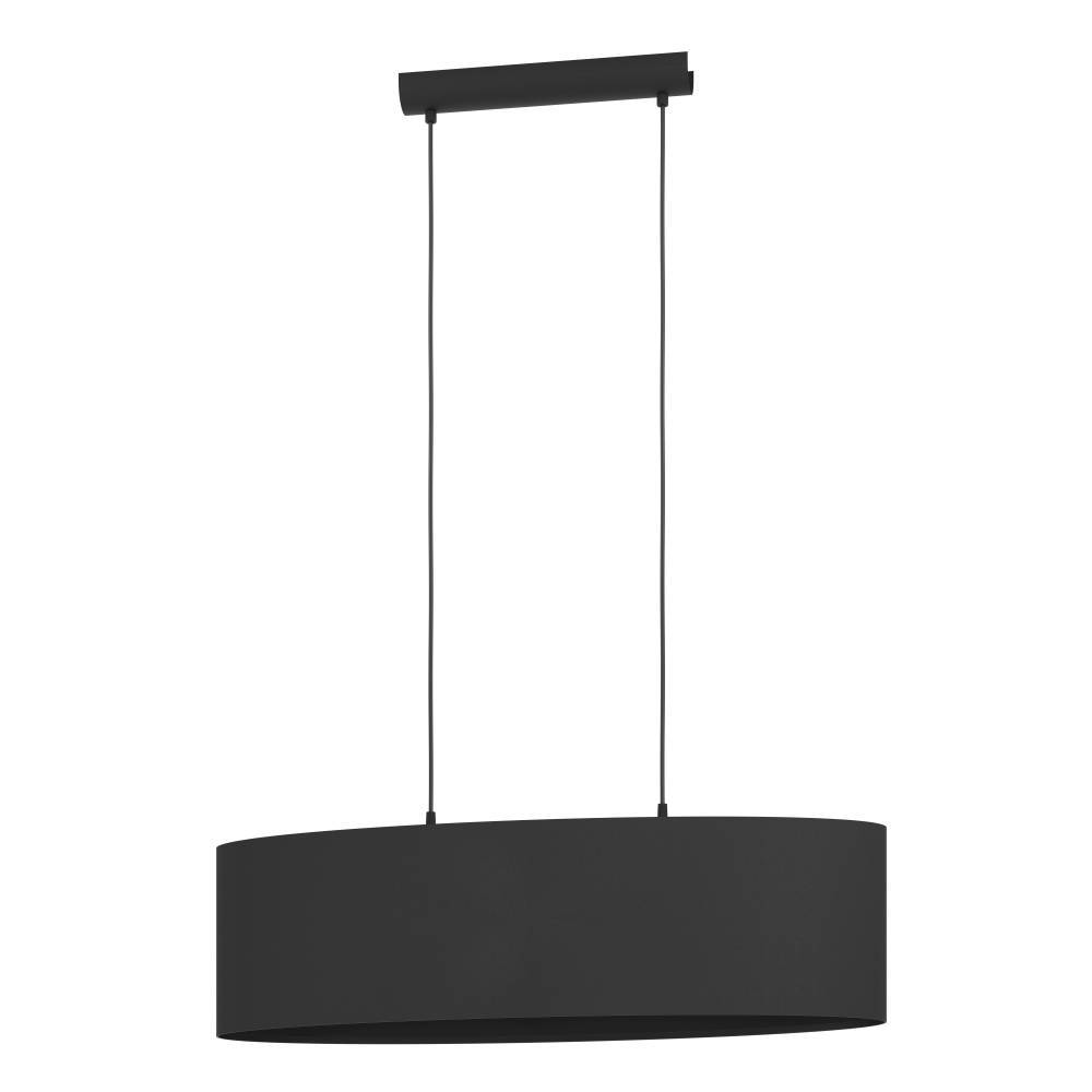 Maserlo 78cm Negro Lámpas de techo De Eglo - La suspensión con cables finos le da a la lámpara una sensación flotante y una silueta elegante en la habitación.