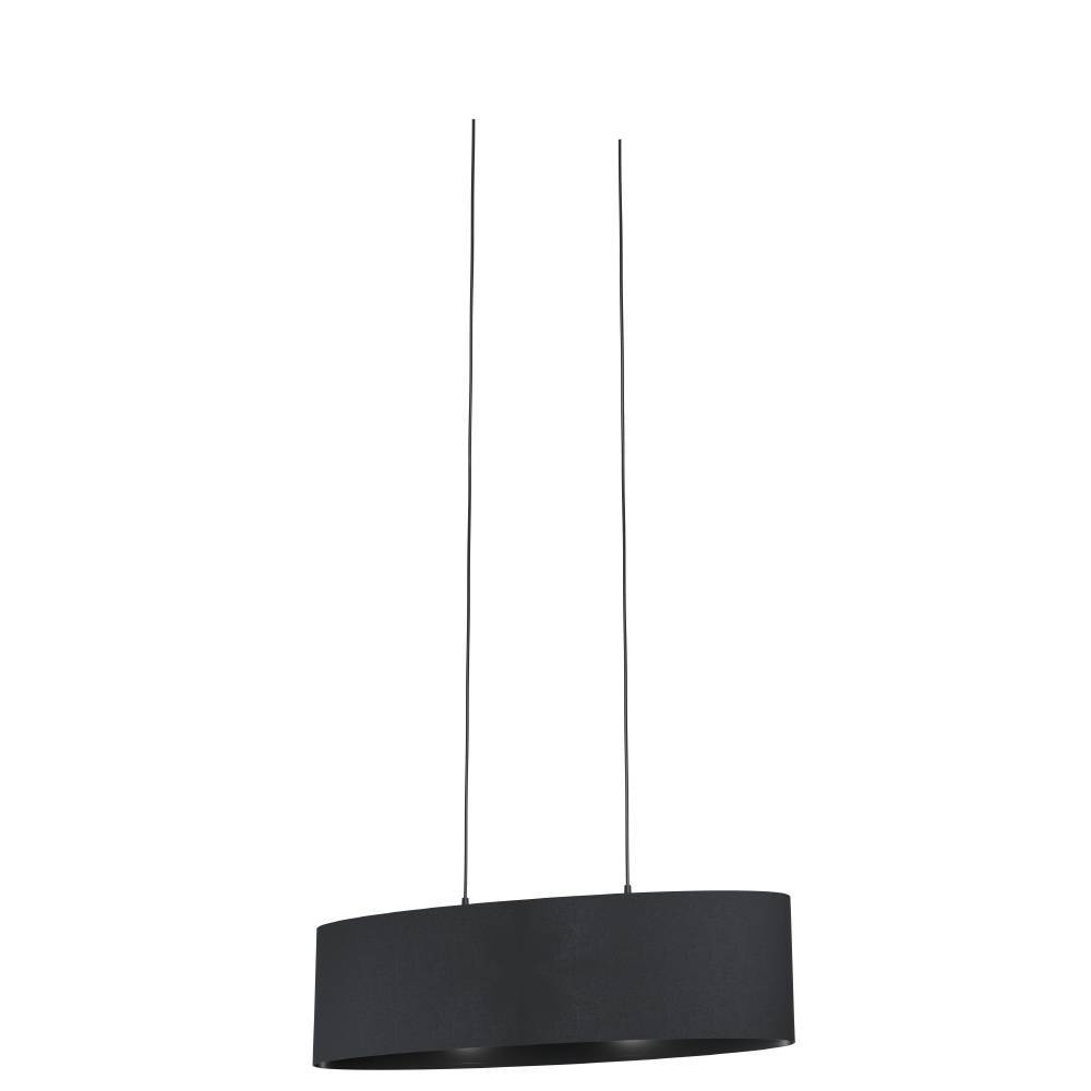 Maserlo 78cm Negro Lámpas de techo De Eglo - La suspensión con cables finos le da a la lámpara una sensación flotante y una silueta elegante en la habitación.