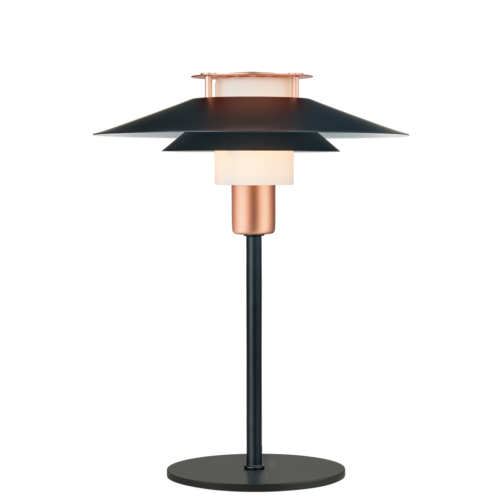 Rivoli 33cm Cobre lámpara de mesa De Halo Design - La l&aacute;mpara de mesa Rivoli es una soluci&oacute;n de iluminaci&oacute;n elegante y sofisticada que combina un dise&ntilde;o moderno con materiales atemporales.