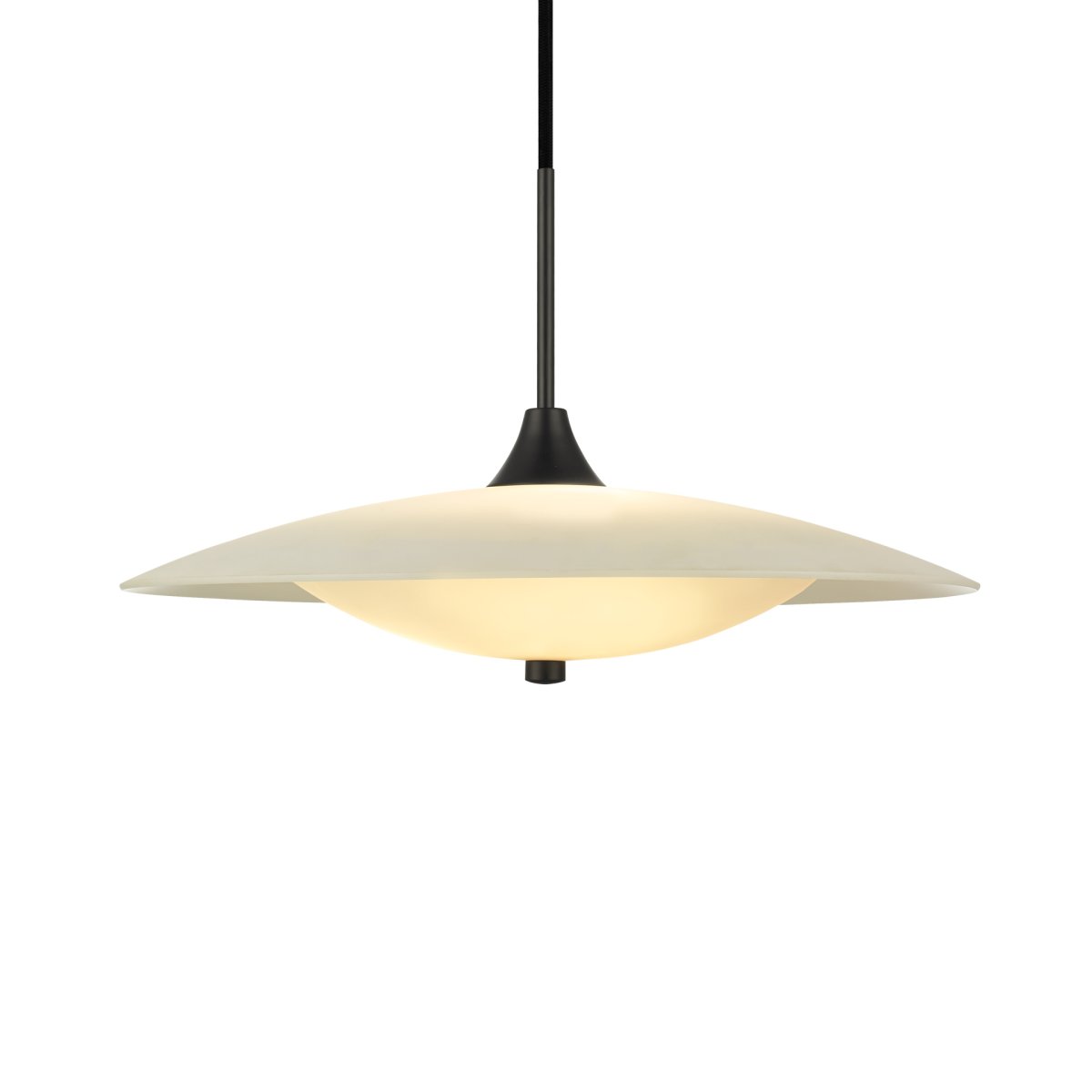 Baroni Ø46 Negro Lámpas de techo De Halo Design - Las pantallas brindan una luz hermosa y sin deslumbramiento, sin importar d&oacute;nde coloque la l&aacute;mpara.