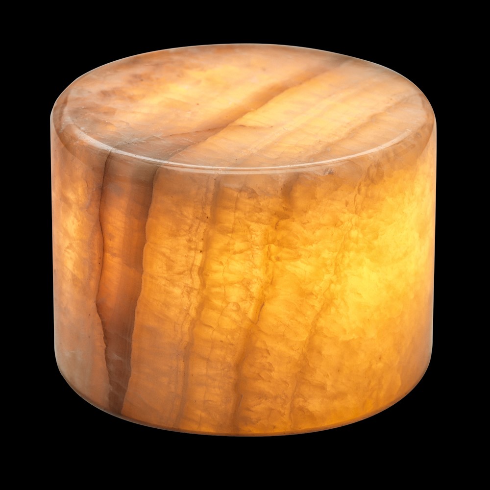 Marble 6cm Beige De Unison - Esta l&aacute;mpara de mesa de m&aacute;rmol est&aacute; elaborada con m&aacute;rmol aut&eacute;ntico pulido en un c&aacute;lido tono beige, creando una luz suave y acogedora.