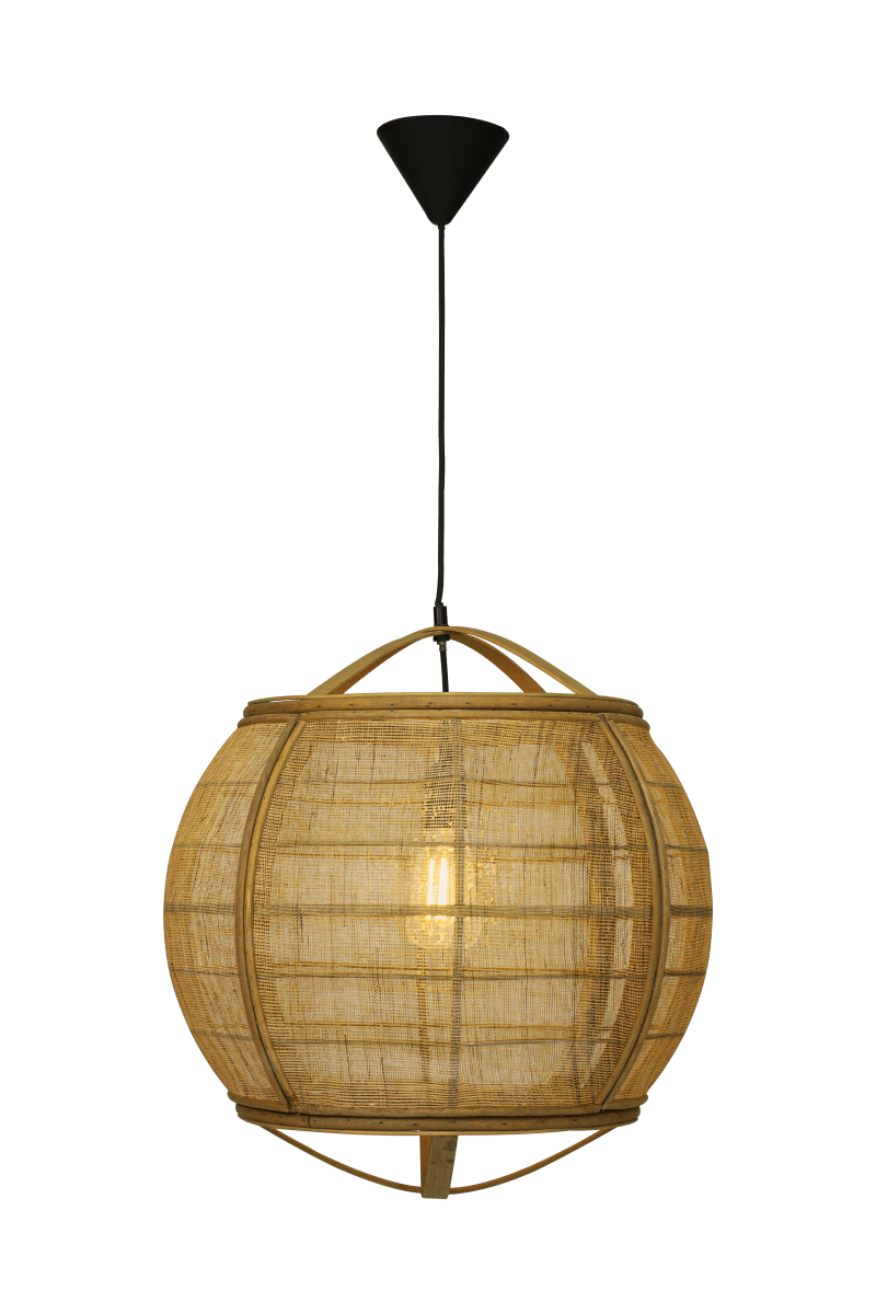 Borneo Ø50 Naturaleza Lámpas de techo De Aneta Lighting - La pantalla hecha a mano filtra la luz de la fuente de luz y difunde una luz suave y agradable en la habitación.