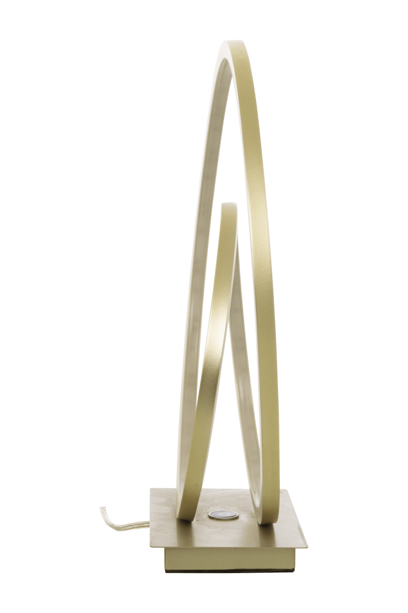 Loop 37cm Champán lámpara de mesa De Aneta Lighting - LED integrado de 14 W, regulable mediante un regulador de 3 pasos en la base de la lámpara.