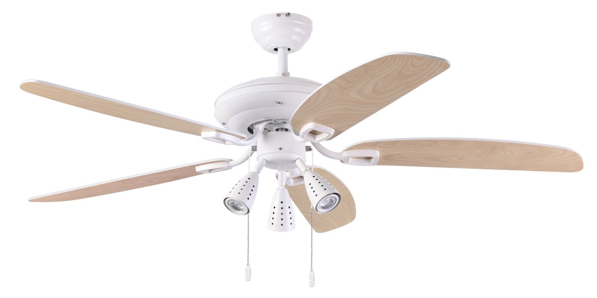 Orion Ø132 Blanco De Texa Design - Hay dos interruptores de tiro en el ventilador que puedes usar para controlar el ventilador y la iluminaci&oacute;n.