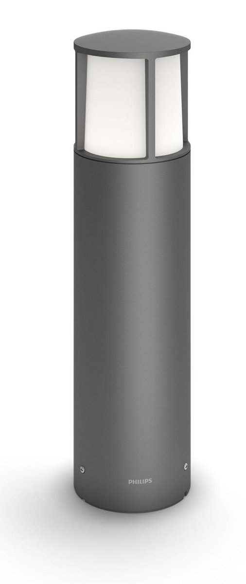 Stock 40cm Antracita balizas De Philips - La luz de pedestal LED para exterior Philips Stock en color gris antracita está hecha de aluminio fundido a presión duradero.