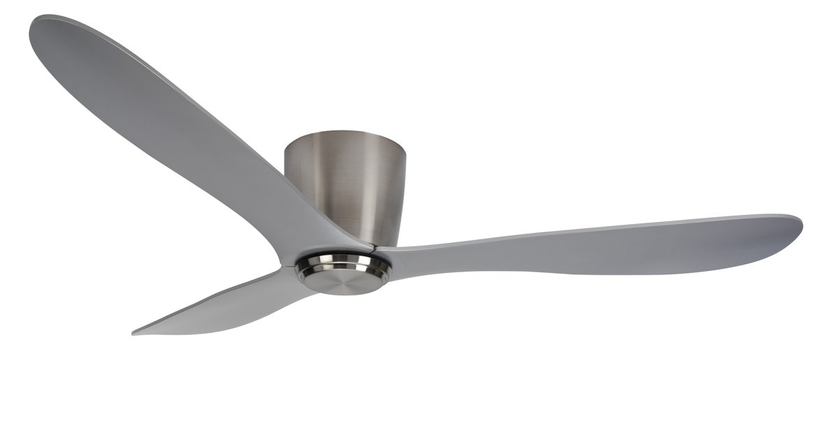 Cetus II Ø132 Níquel De Texa Design - El motor de bajo consumo, de color n&iacute;quel, dispone de 6 velocidades y funci&oacute;n inversa, por lo que puede utilizarse tanto para enfriar en verano como para hacer circular aire caliente en invierno.