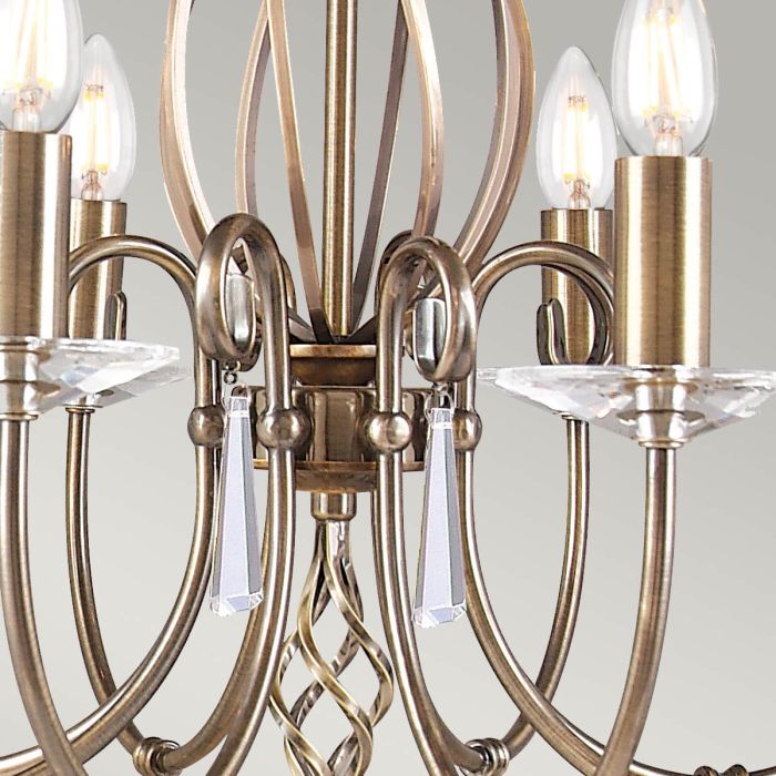 Aegean Ø65 Latón antiguo Lámpas de techo De Elstead Lighting - La l&aacute;mpara est&aacute; hecha de acero y rematada con un hermoso revestimiento de lat&oacute;n antiguo, lo que le confiere un aspecto lujoso y atemporal.