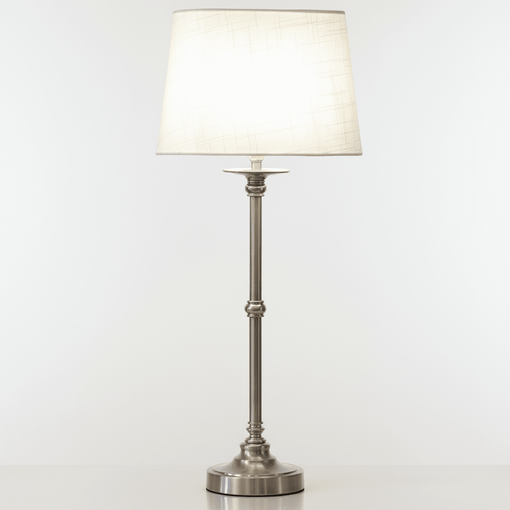 Axel 60cm Plata/blanco roto lámpara de mesa De Lampan - Axel es un elemento decorativo con estilo, ideal para una mesa auxiliar, un escritorio o junto a una ventana, y se adapta a una gran variedad de estilos de decoraci&oacute;n.