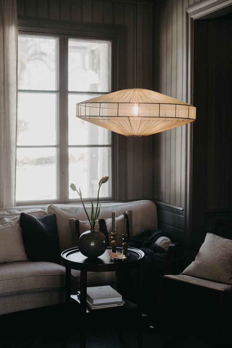 Alba Pantalla S/Colgante Ø78 Verde Lámpas de techo De Alde & Lind - Seg&uacute;n la l&aacute;mpara con la que la combines, Alba puede usarse como l&aacute;mpara colgante o de techo.