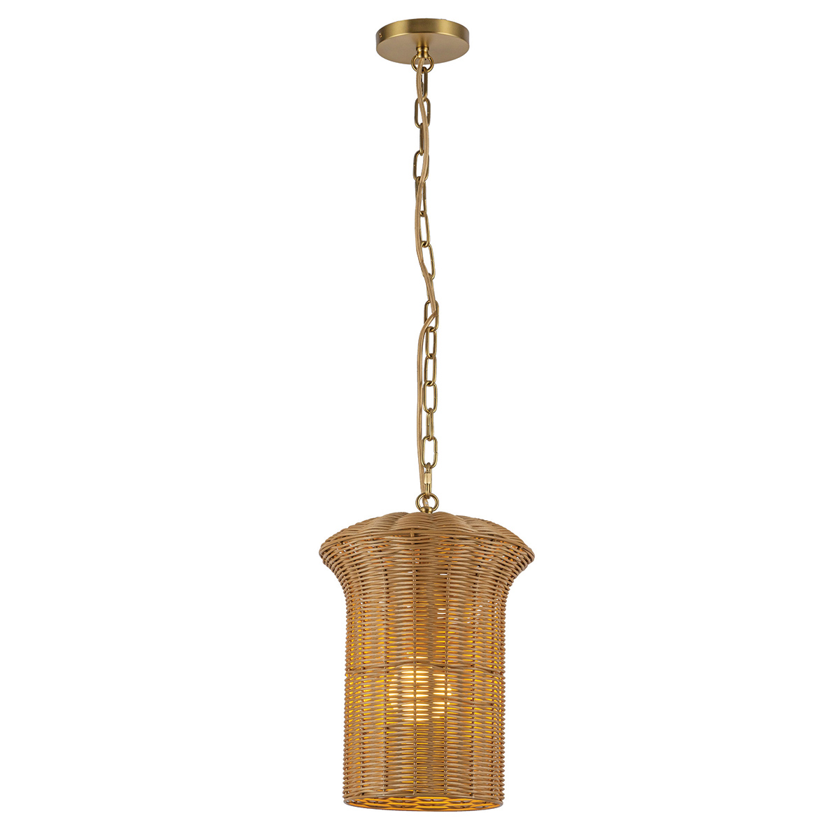 Kai Ø28 Naturaleza Lámpas de techo De Elstead Lighting - El rat&aacute;n abierto permite que la luz se filtre a trav&eacute;s de la pantalla, creando un cautivador juego de luces.