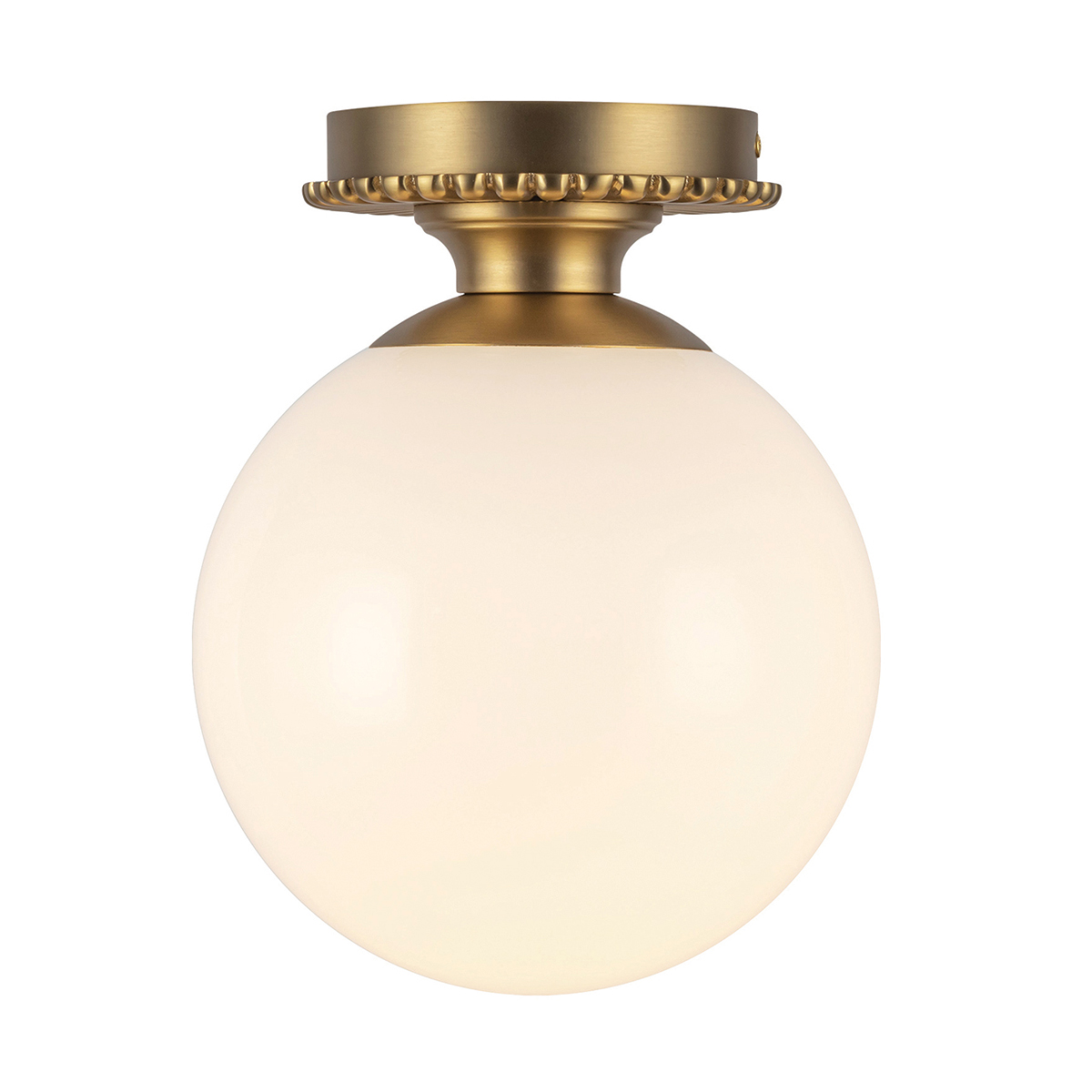 Otis Ø20 Oro cepillado lámpara de baño De Elstead Lighting - Otis es una l&aacute;mpara de techo decorativa con formas suaves y detalles delicados.