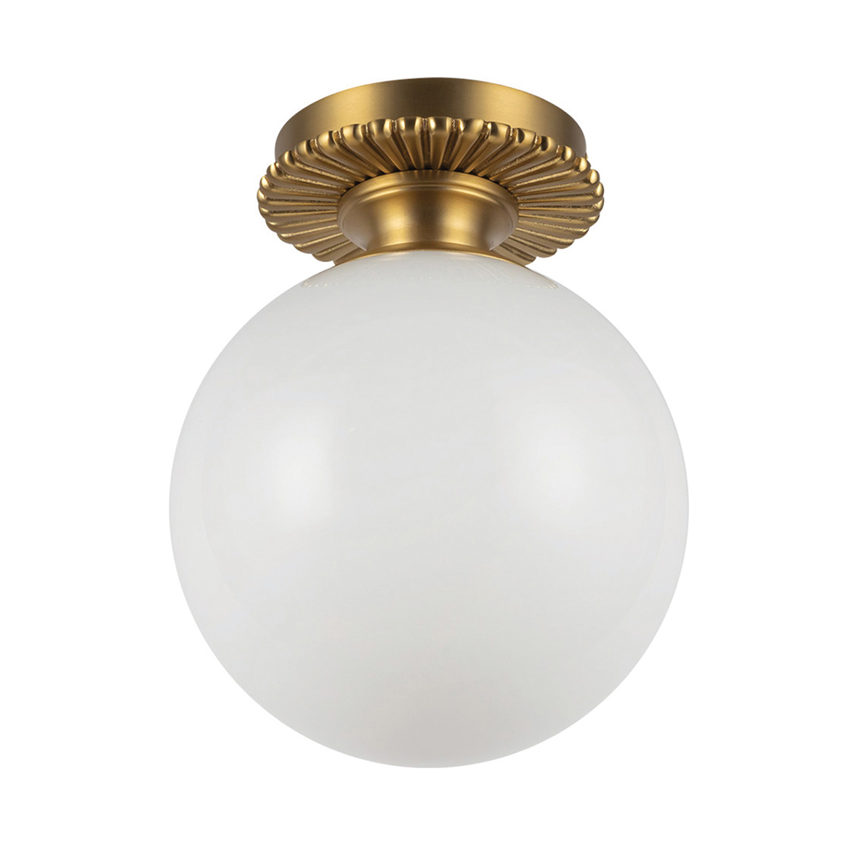 Otis Ø20 Oro cepillado lámpara de baño De Elstead Lighting - Otis es una l&aacute;mpara de techo decorativa con formas suaves y detalles delicados.