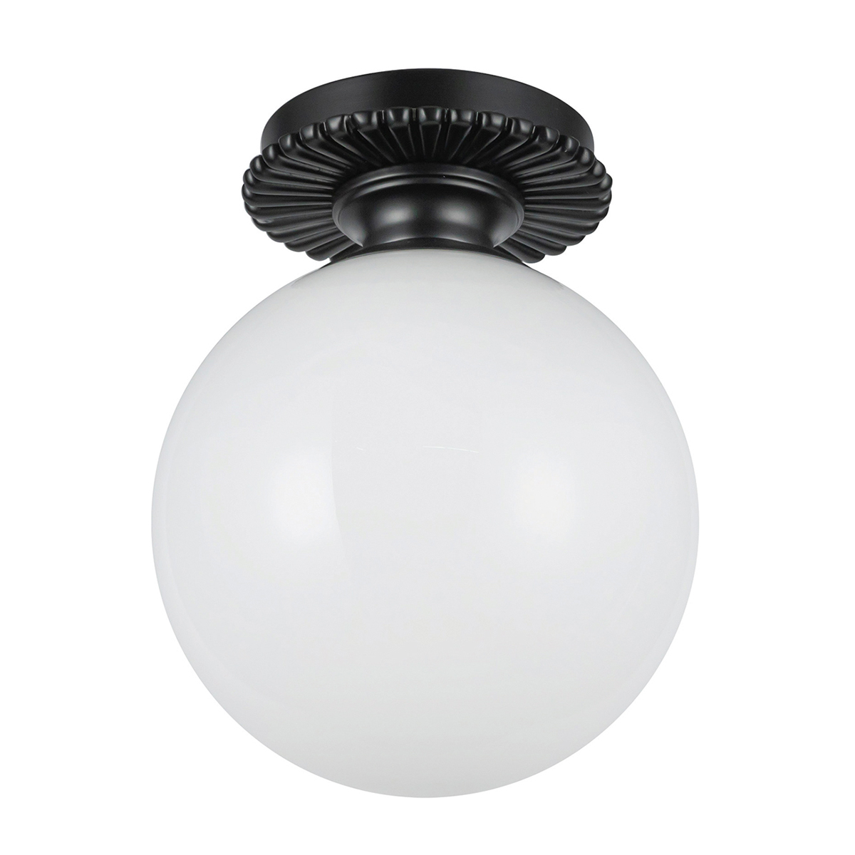 Otis Ø20 Negro lámpara de baño De Elstead Lighting - La l&aacute;mpara, de color negro mate, cuenta con una pantalla de dise&ntilde;o intrincado que le confiere un car&aacute;cter distintivo.